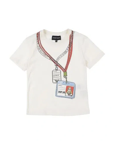 Emporio Armani Babies'  Toddler Girl T-shirt Off White Size 6 Cotton