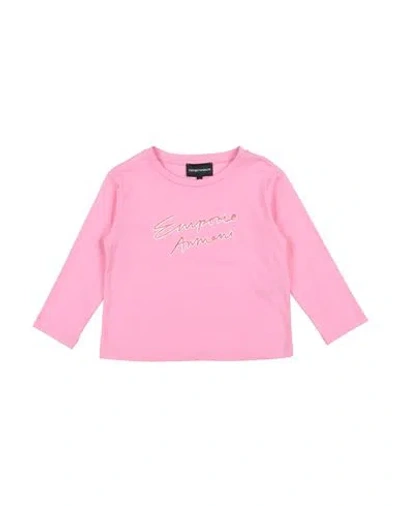 Emporio Armani Babies'  Toddler Girl T-shirt Pink Size 7 Cotton