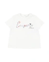 Emporio Armani Toddler Girl T-shirt White Size 3 Cotton In White