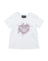 Emporio Armani Babies'  Toddler Girl T-shirt White Size 5 Cotton