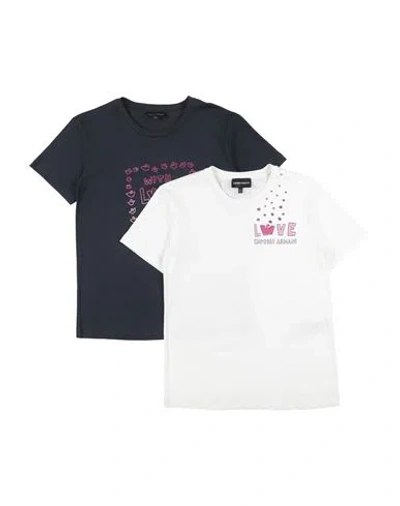 Emporio Armani Babies'  Toddler Girl T-shirt White Size 6 Cotton In Multi