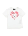 Emporio Armani Toddler Girl T-shirt White Size 6 Cotton In White