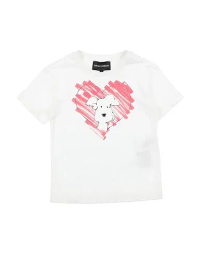 Emporio Armani Babies'  Toddler Girl T-shirt White Size 6 Cotton