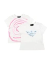 Emporio Armani Toddler Girl T-shirt White Size 7 Cotton In White