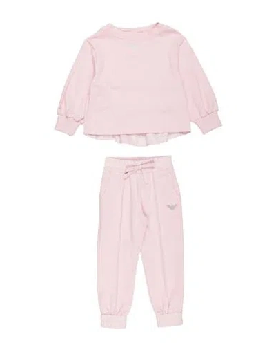 Emporio Armani Babies'  Toddler Girl Tracksuit Pink Size 6 Cotton, Elastane, Polyester