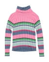 Emporio Armani Toddler Girl Turtleneck Pink Size 6 Viscose, Polyamide, Wool, Cashmere In Pink