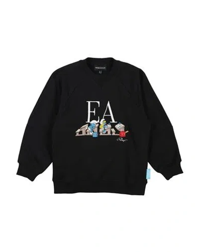 Emporio Armani Toddler Sweatshirt Black Size 6 Cotton, Elastane In Black