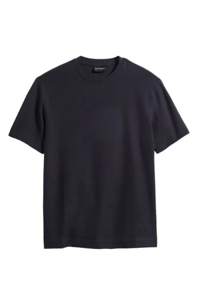 Emporio Armani Tonal Box Cotton T-shirt In Black