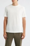 Emporio Armani Asv Domed Logo Pima-jersey T-shirt In White
