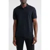 Emporio Armani Tonal Chain Johnny Collar Polo In Black