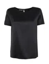 Emporio Armani Round-neck Cotton T-shirt In Black