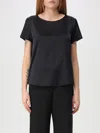 Emporio Armani Round Neck Short-sleeved T-shirt In Blue