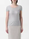Emporio Armani Icon Striped Light Jersey T-shirt In Grey