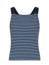 Emporio Armani Jacquard Jersey Top In Fancy Blue