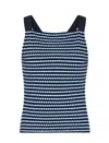 Emporio Armani Jacquard Jersey Top In Fancy Blue