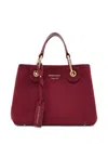 Emporio Armani Top-handle Gold-tone Detail Tote Bag In Red