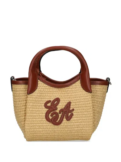 Emporio Armani Top-handles Logo-detail Bag In Nude