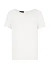 Emporio Armani Silk Top Adjustable Round-neck In White