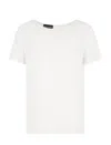 Emporio Armani Silk Top Adjustable Round-neck In White