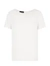Emporio Armani Silk Top Adjustable Round-neck In White