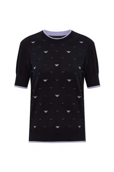 EMPORIO ARMANI TOP WITH MONOGRAM