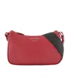 Emporio Armani Top Zipper Shoulder Bag In Red