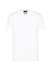Emporio Armani Loose-fit T-shirt In An Asv Lyocell-blend Jersey In Eagle White
