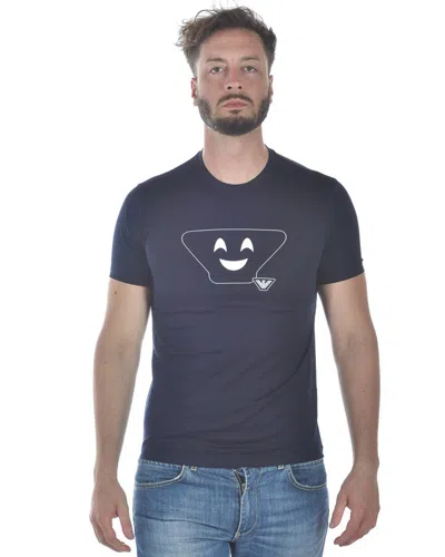Emporio Armani Printed T-shirt In Blue