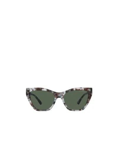 Emporio Armani Tortoiseshell Cat-eye Glasses In Green