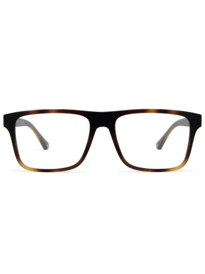 Emporio Armani Tortoiseshell-effect Glasses In 褐色