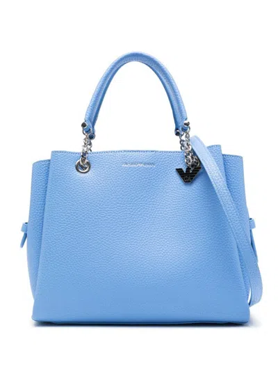 Emporio Armani Tote Bag In Clear Blue