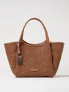 Emporio Armani Textured Weave Tote Bag In Leather