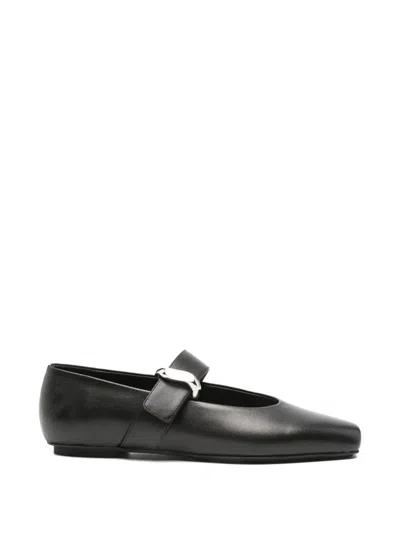 Emporio Armani Touch-strap Leather Ballet Flats In Animal Print