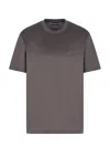 Emporio Armani Eagle-logo Crew-neck T-shirt In Gray