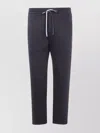 Emporio Armani Track Detail Straight Leg Sweatpants With Back Pocket In Blue