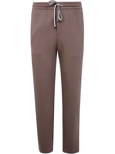 Emporio Armani Track Sweatshirt Trousers In Brown