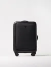 Emporio Armani Trolley Saffiano Telescopic Handle In Black