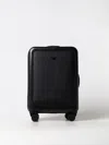 Emporio Armani Trolley Saffiano Telescopic Handle In Black