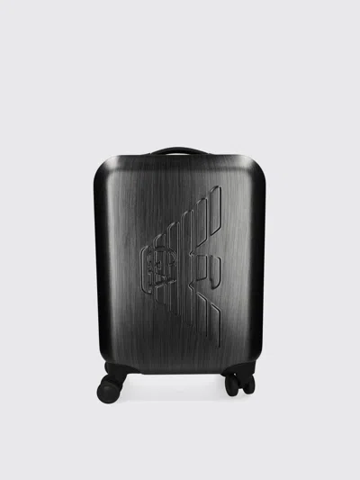 Emporio Armani Travel Bag  Men Color Charcoal In Gray