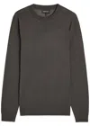 Emporio Armani Travel Essential Fine-knit Jumper In Black