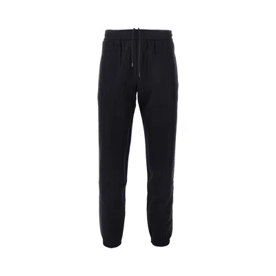 Emporio Armani Travel Essential Flannel Pants In Black