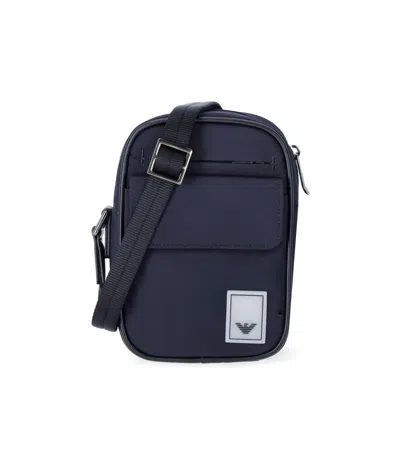 Emporio Armani Travel Essential Navy Blue Crossbody Bag