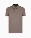 Emporio Armani Travel Essential Piquet Polo Shirt In Beige