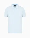 Emporio Armani Mens Acqua Brand-embroidered Regular-fit Stretch-cotton-piqué Polo Shirt In Hellblau