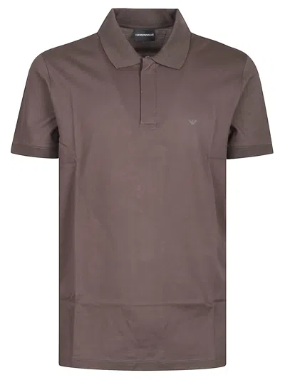 Emporio Armani Travel Essential Short Sleeve Polo Shirt In Purple