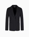 Emporio Armani Travel Essentials Capsule Collection Single-breasted Blazer In Interlock Jersey