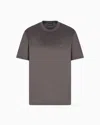 Emporio Armani Travel Essentials Lyocell-blend Jersey T-shirt In Gray