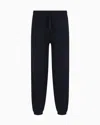 Emporio Armani Travel Essentials Milano-stitch Fabric Joggers In Blue