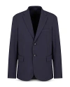 Emporio Armani Official Store Travel Essentials Viscose Blend Jersey Blazer In Navy Blue