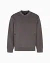 Emporio Armani Travel Essentials Sweatshirt In Double Jersey In Multi